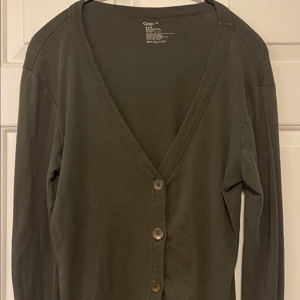 Gap Dark Green Cardigan- Medium